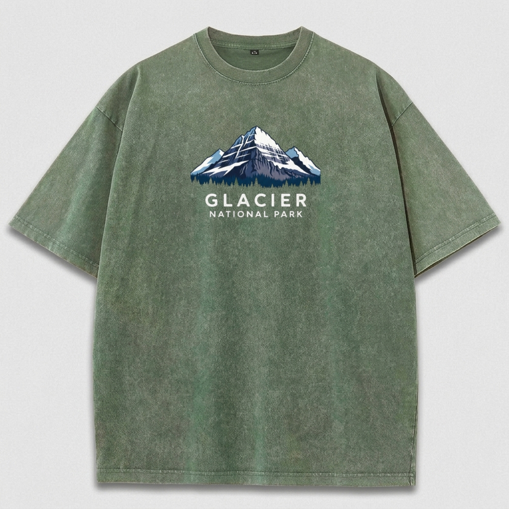 Glacier National Park Vintage Organic Cotton Trail Tee-HikeVista