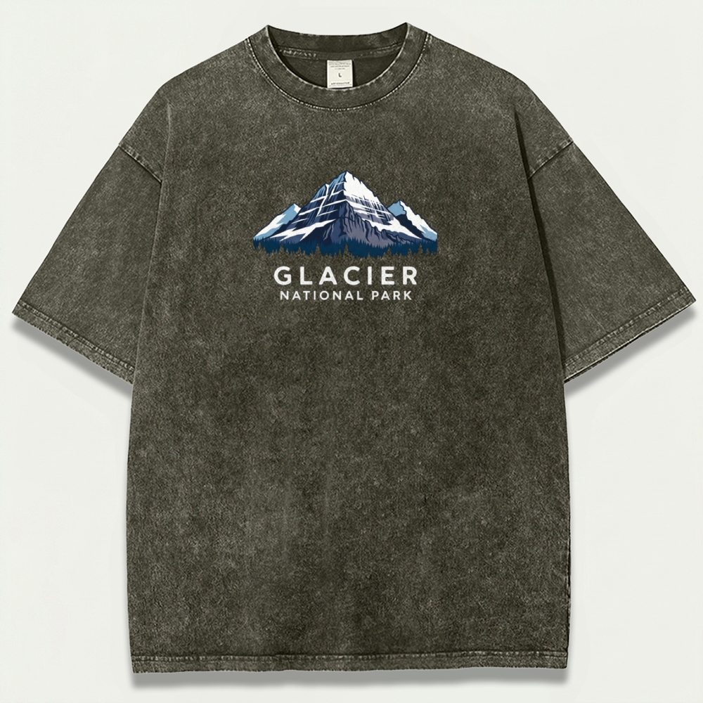 Glacier National Park Vintage Organic Cotton Trail Tee-HikeVista