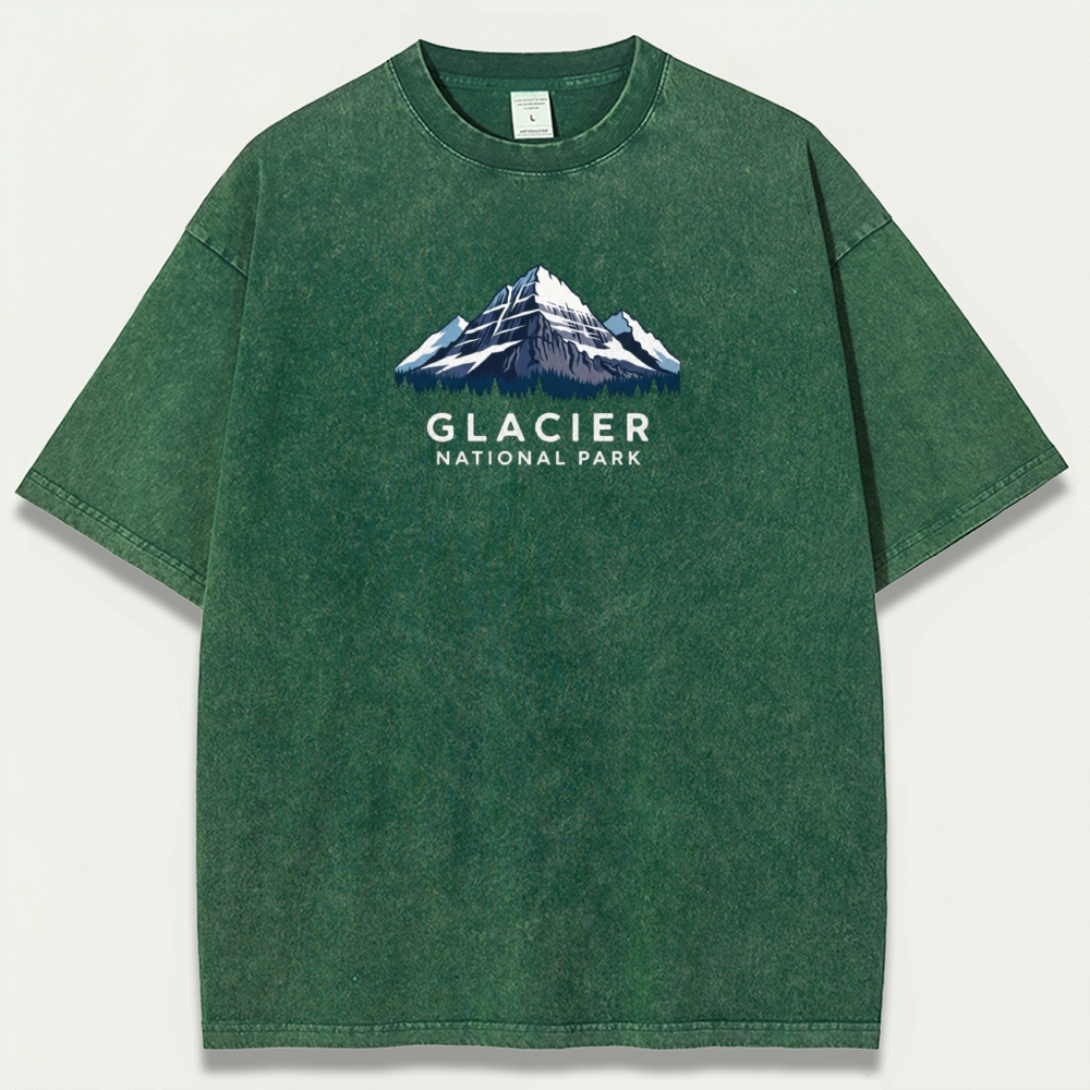 Glacier National Park Vintage Organic Cotton Trail Tee-HikeVista