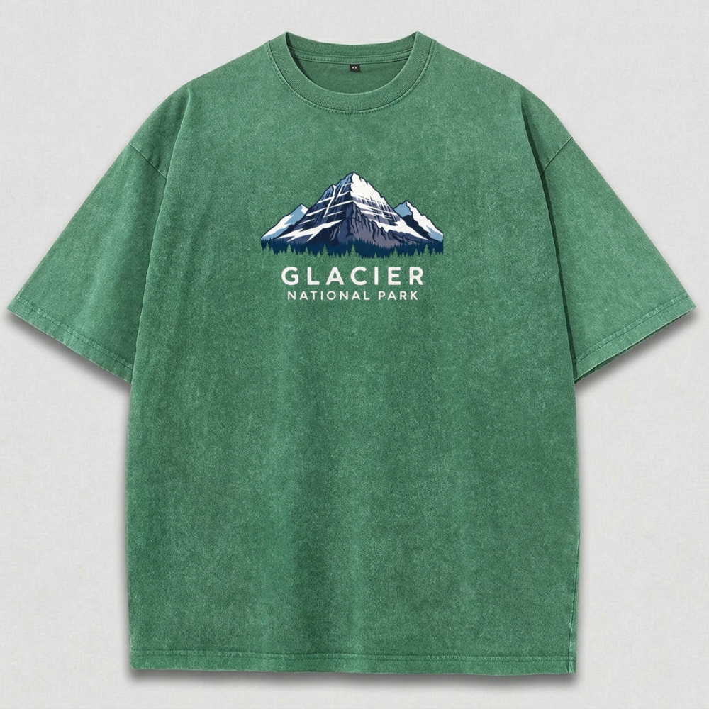 Glacier National Park Vintage Organic Cotton Trail Tee-HikeVista