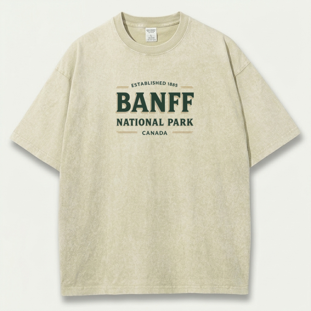 Banff National Park Vintage Organic Cotton Trail Tee-HikeVista
