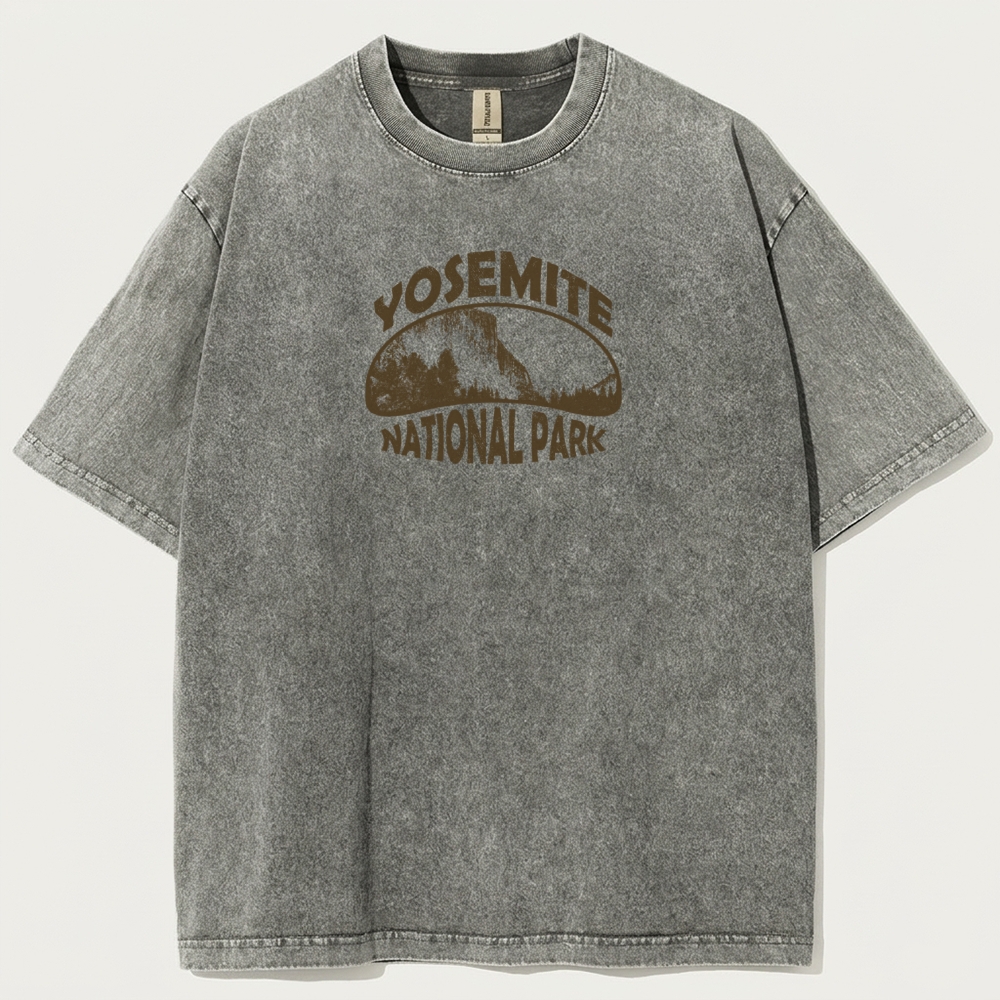 Yosemite National Park Vintage Organic Cotton Hiking Tee-HikeVista