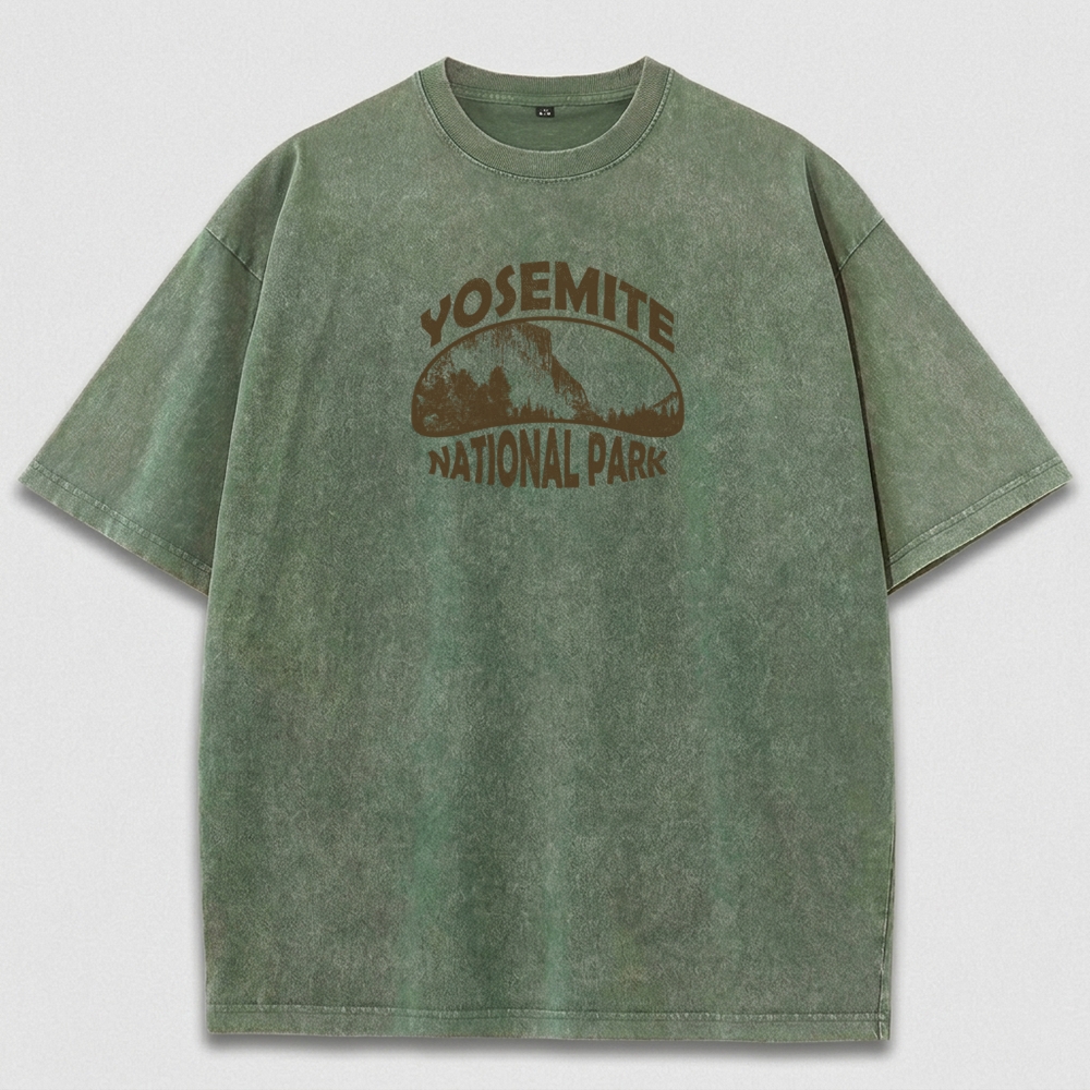 Yosemite National Park Vintage Organic Cotton Hiking Tee-HikeVista