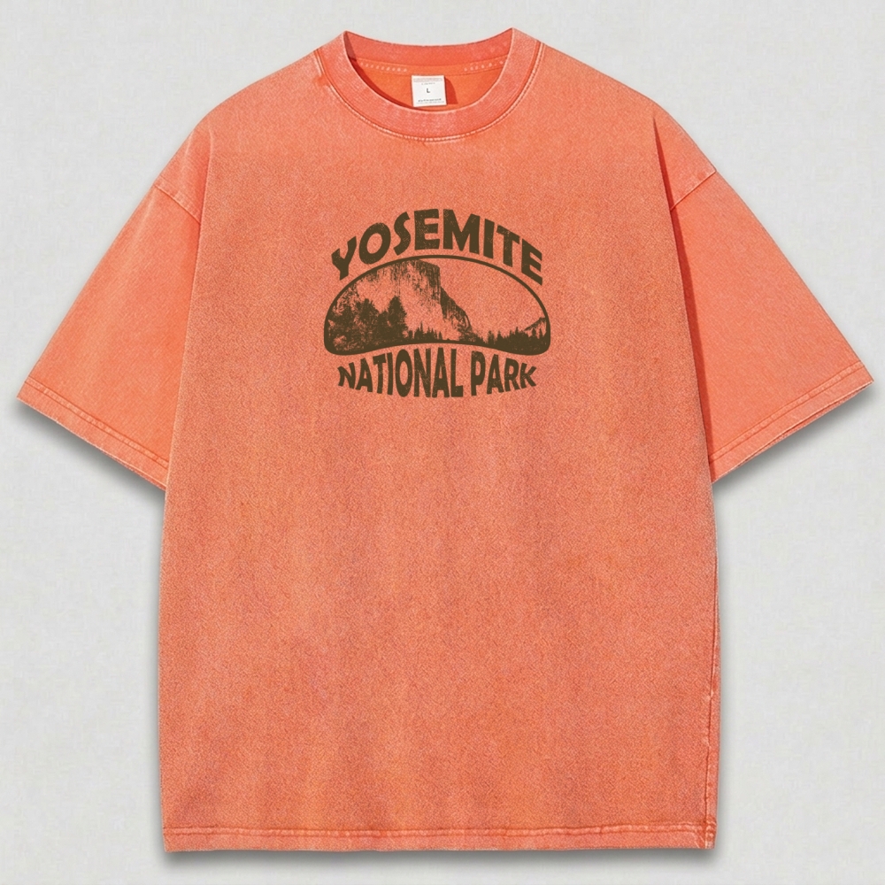 Yosemite National Park Vintage Organic Cotton Hiking Tee-HikeVista