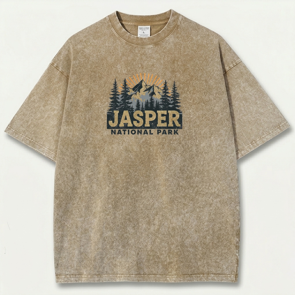Jasper National Park Vintage Organic Cotton Trail Tee-HikeVista