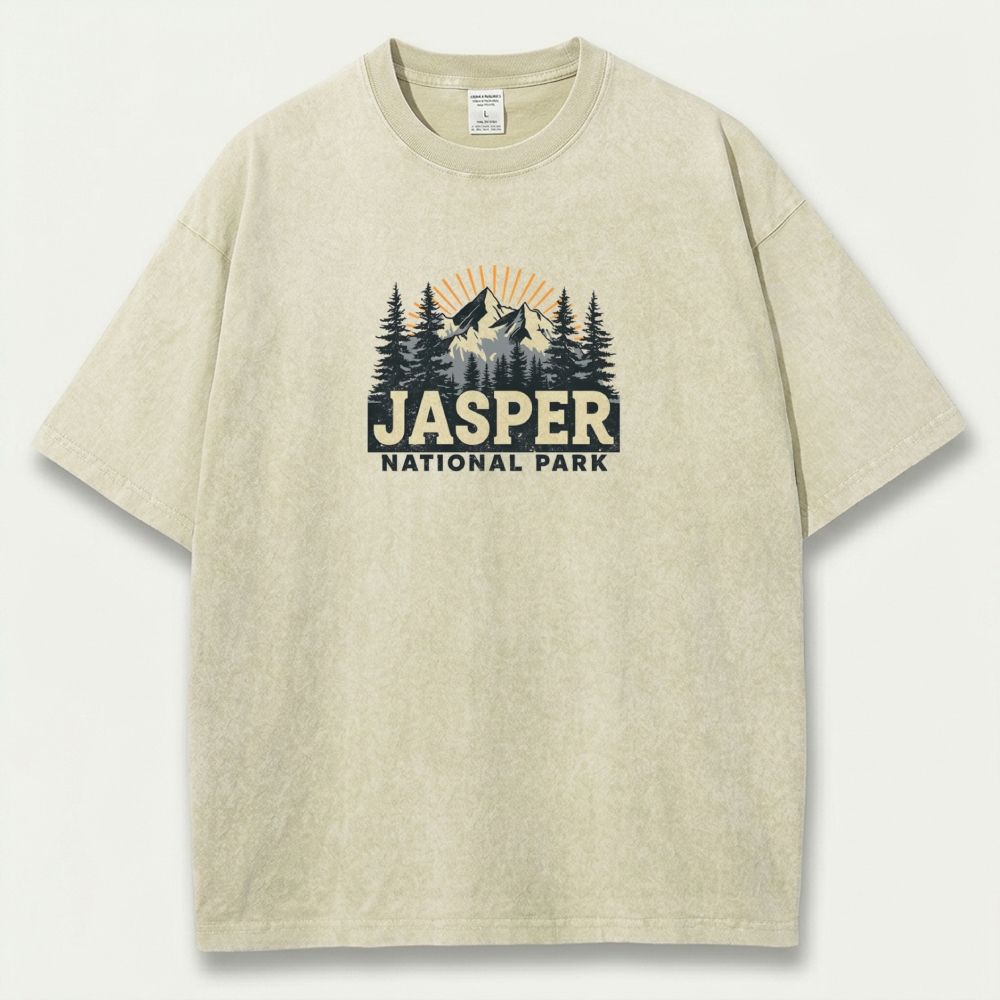 Jasper National Park Vintage Organic Cotton Trail Tee-HikeVista