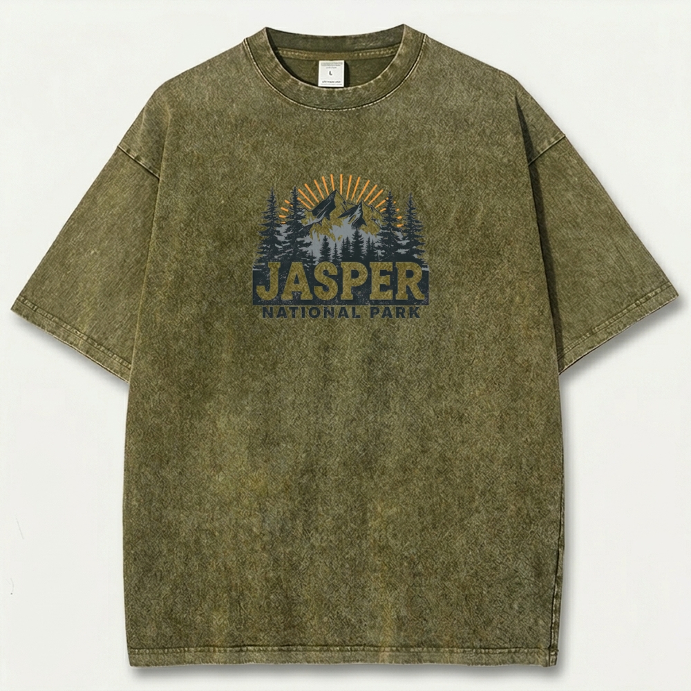 Jasper National Park Vintage Organic Cotton Trail Tee-HikeVista