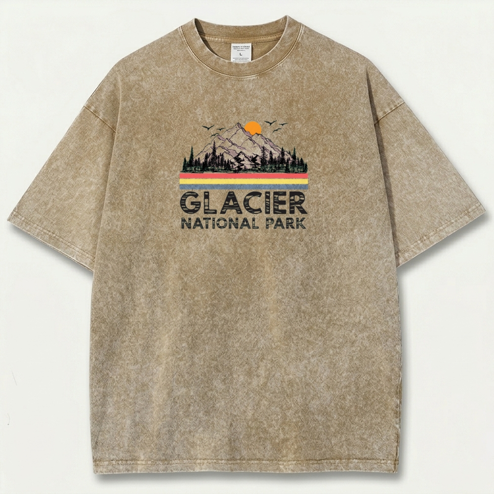 Glacier National Park Vintage Organic Cotton Trail Tee-HikeVista