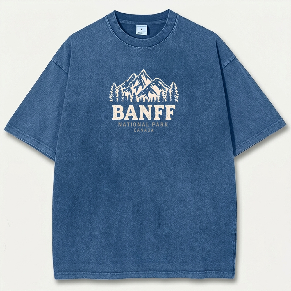 Banff National Park Vintage Organic Cotton Trail Tee-HikeVista