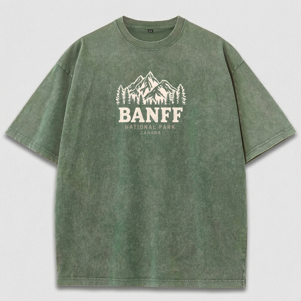 Banff National Park Vintage Organic Cotton Trail Tee-HikeVista