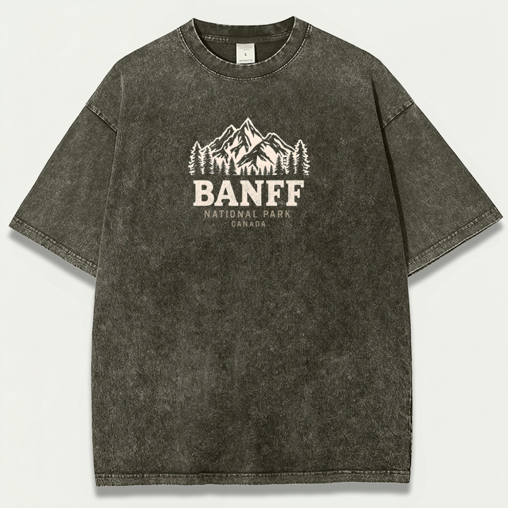 Banff National Park Vintage Organic Cotton Trail Tee-HikeVista