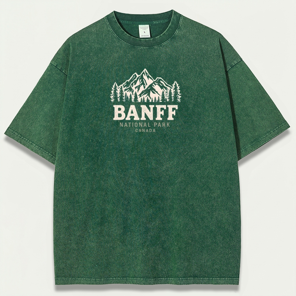 Banff National Park Vintage Organic Cotton Trail Tee-HikeVista