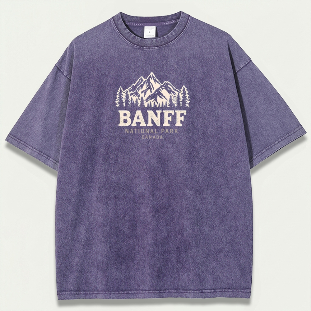 Banff National Park Vintage Organic Cotton Trail Tee-HikeVista