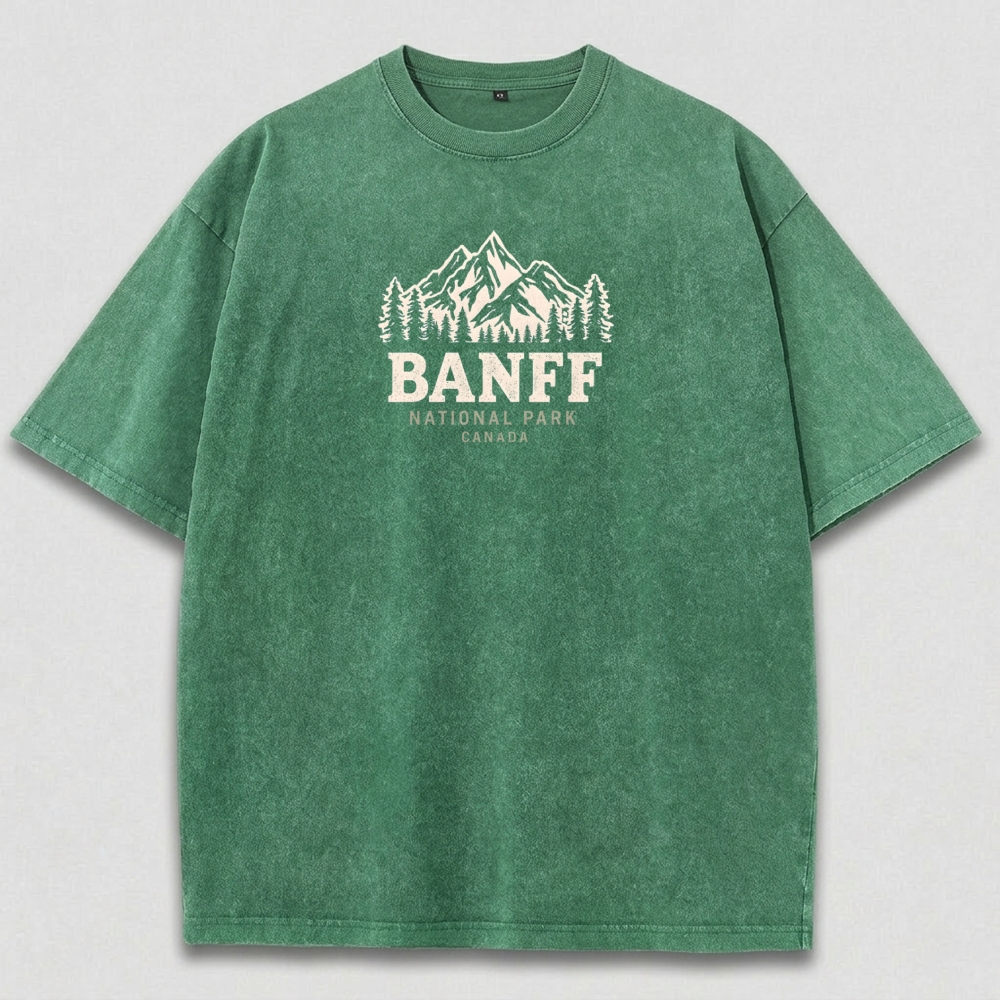 Banff National Park Vintage Organic Cotton Trail Tee-HikeVista