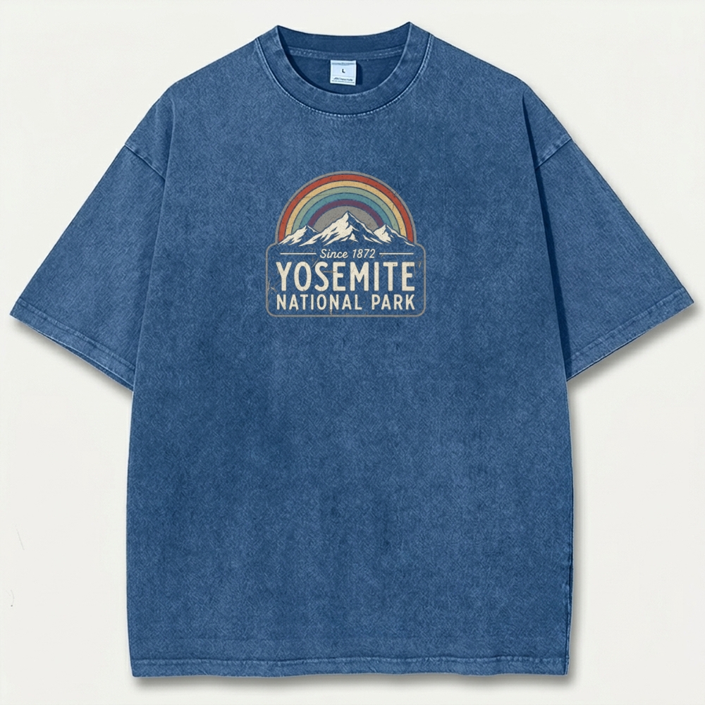Yosemite National Park Vintage Organic Cotton Hiking Tee-HikeVista