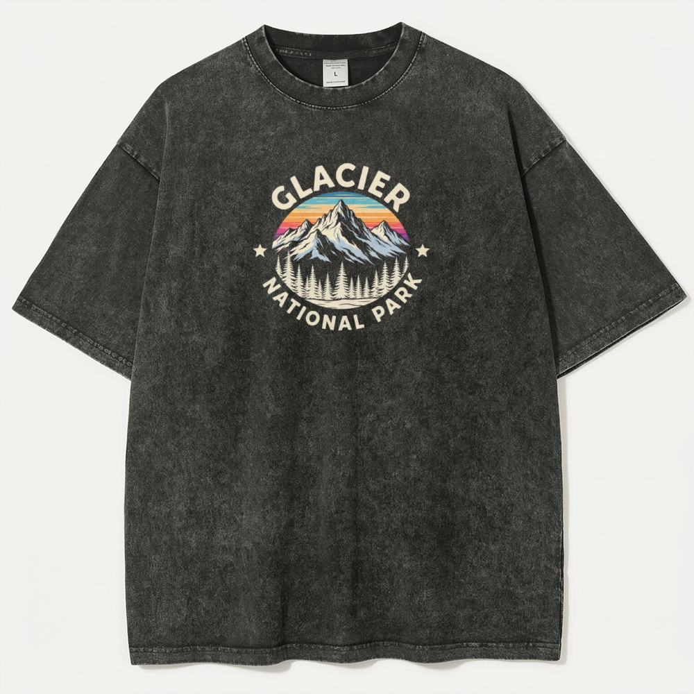 Glacier National Park Vintage Organic Cotton Trail Tee-HikeVista