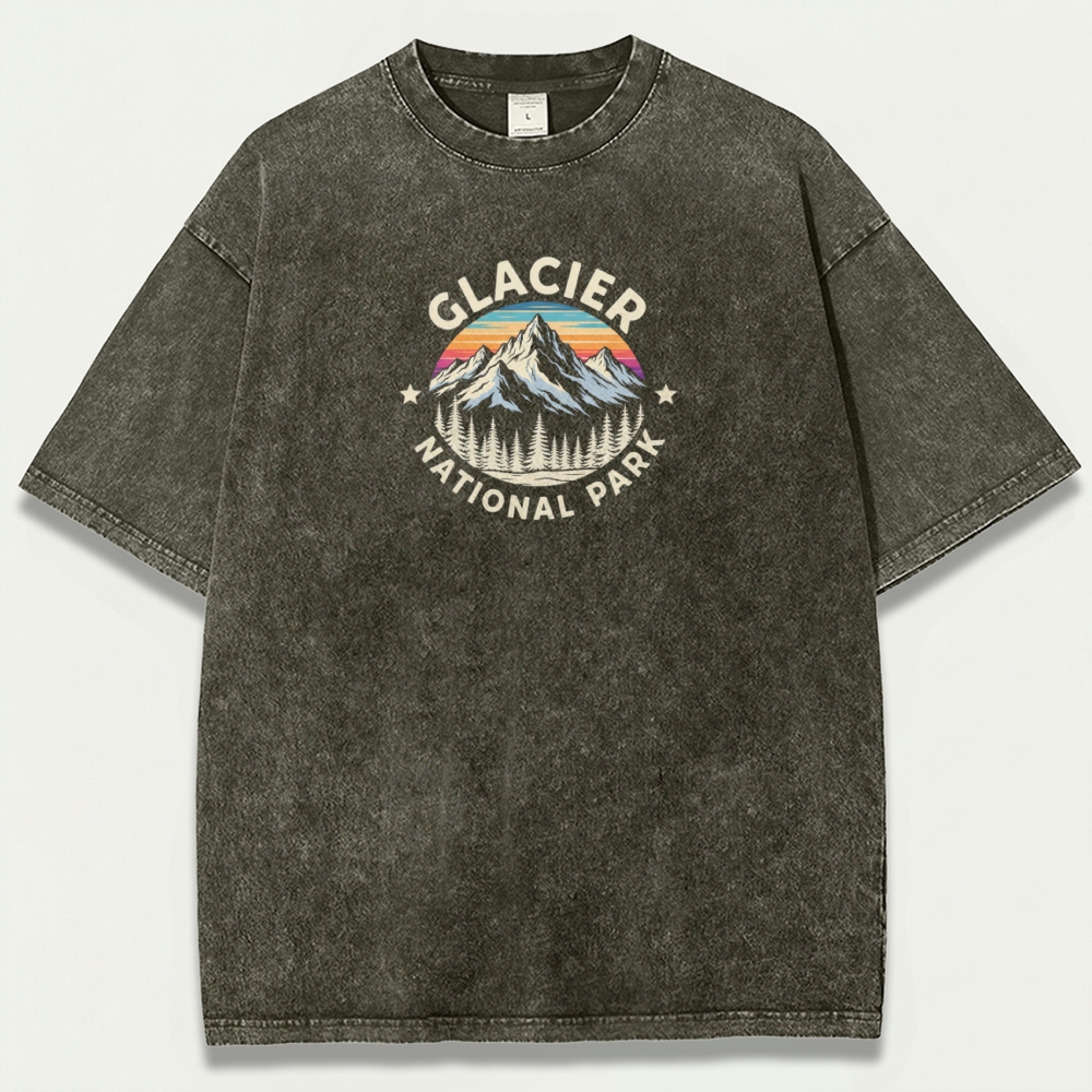 Glacier National Park Vintage Organic Cotton Trail Tee-HikeVista