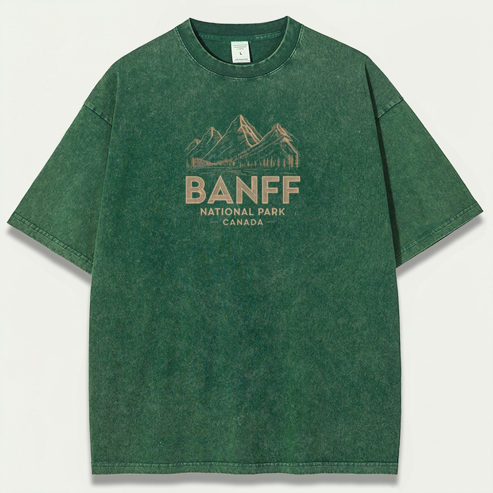 Banff National Park Vintage Organic Cotton Hiking Tee-HikeVista