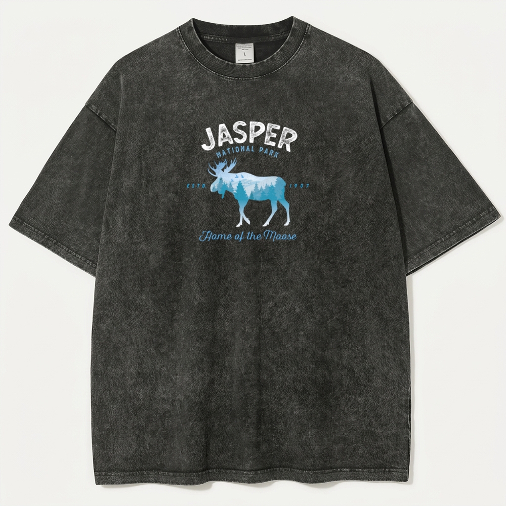 Jasper National Park Vintage Organic Cotton Hiking Tee-HikeVista