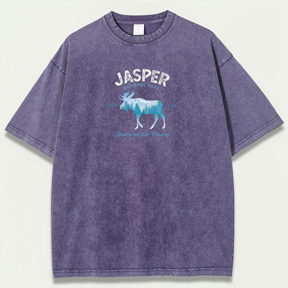 Jasper National Park Vintage Organic Cotton Hiking Tee-HikeVista