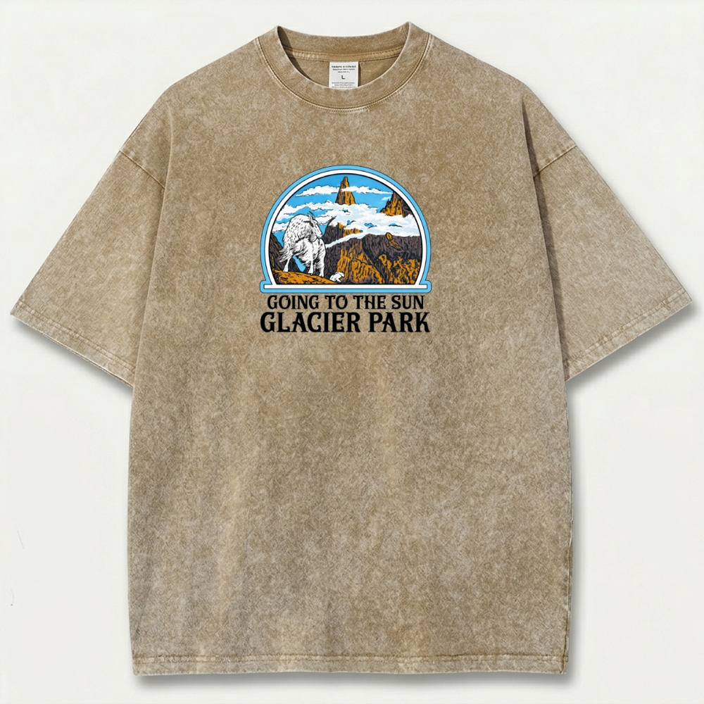 Glacier National Park Vintage Organic Cotton Trail Tee-HikeVista