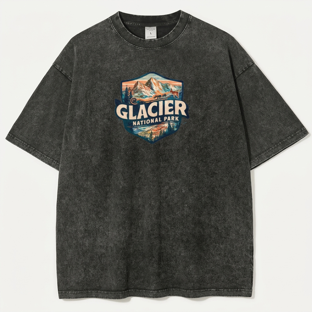 Glacier National Park Vintage Organic Cotton Trail Tee-HikeVista