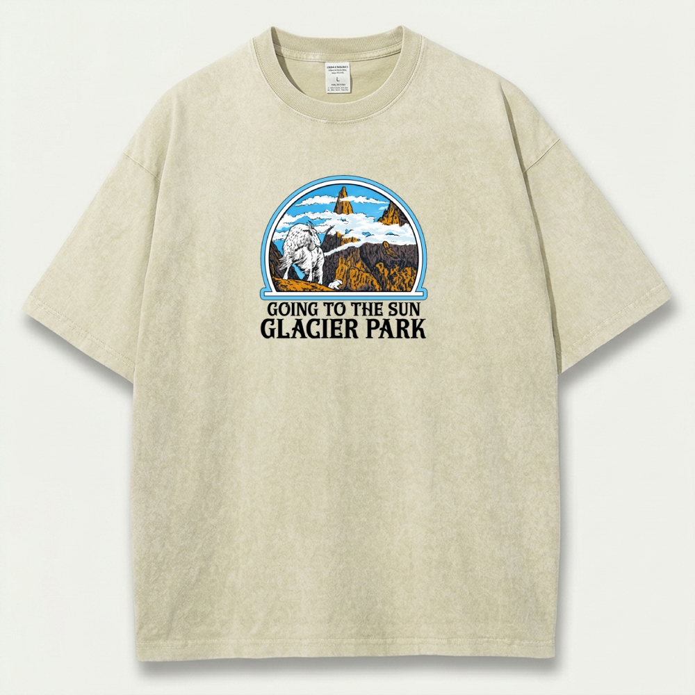 Glacier National Park Vintage Organic Cotton Trail Tee-HikeVista