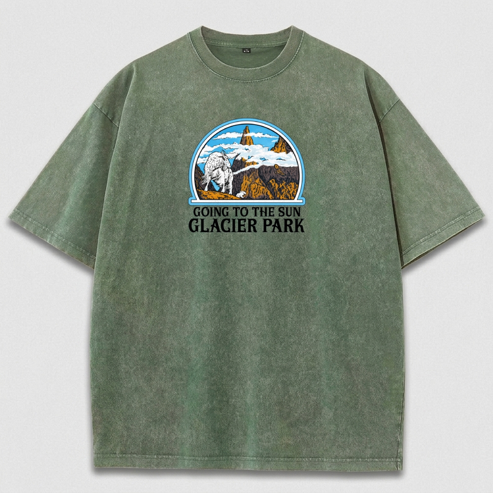 Glacier National Park Vintage Organic Cotton Trail Tee-HikeVista