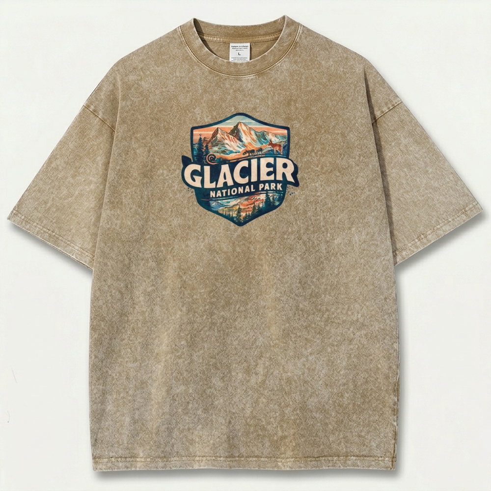 Glacier National Park Vintage Organic Cotton Trail Tee-HikeVista