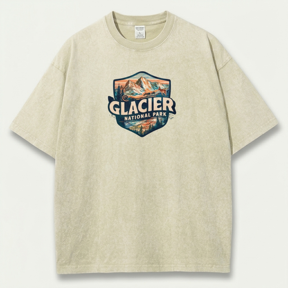 Glacier National Park Vintage Organic Cotton Trail Tee-HikeVista
