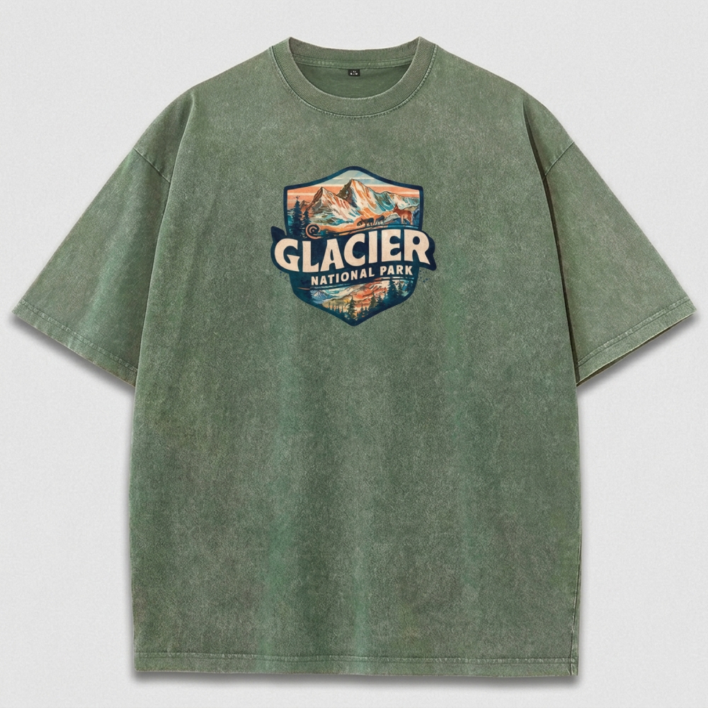 Glacier National Park Vintage Organic Cotton Trail Tee-HikeVista