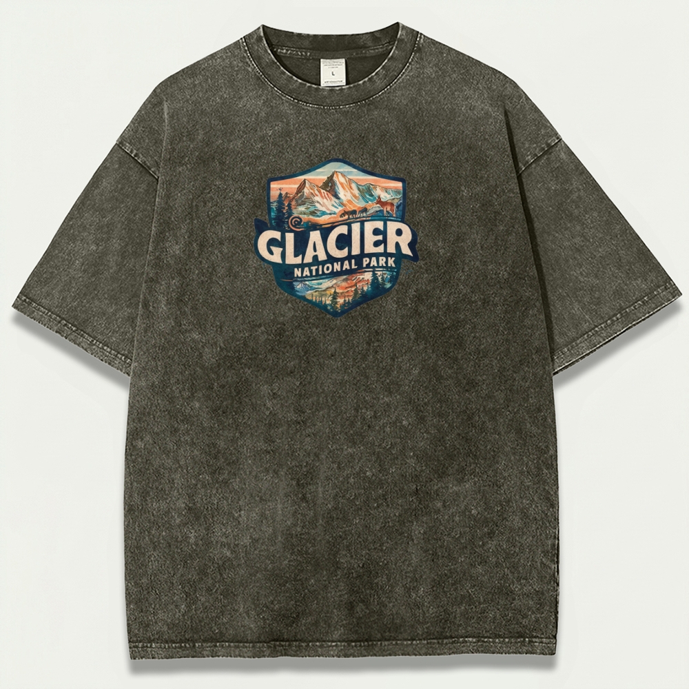 Glacier National Park Vintage Organic Cotton Trail Tee-HikeVista