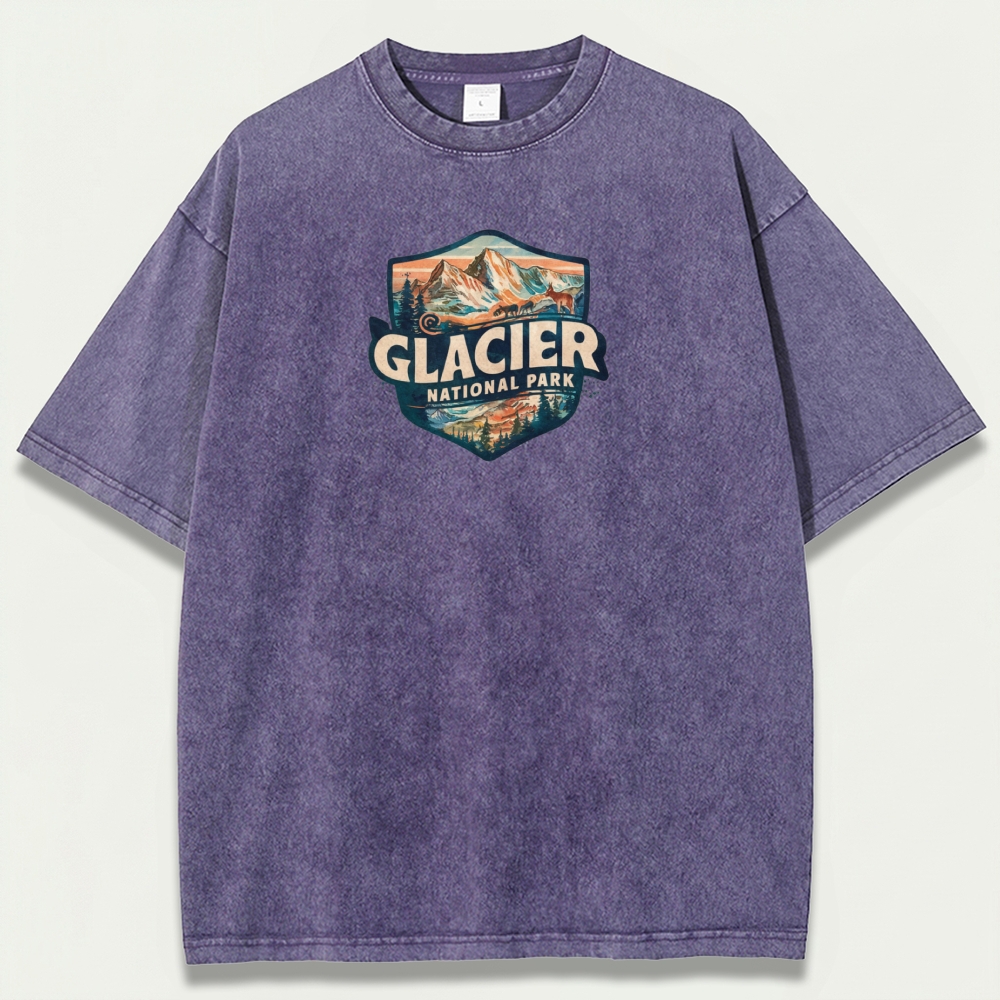 Glacier National Park Vintage Organic Cotton Trail Tee-HikeVista