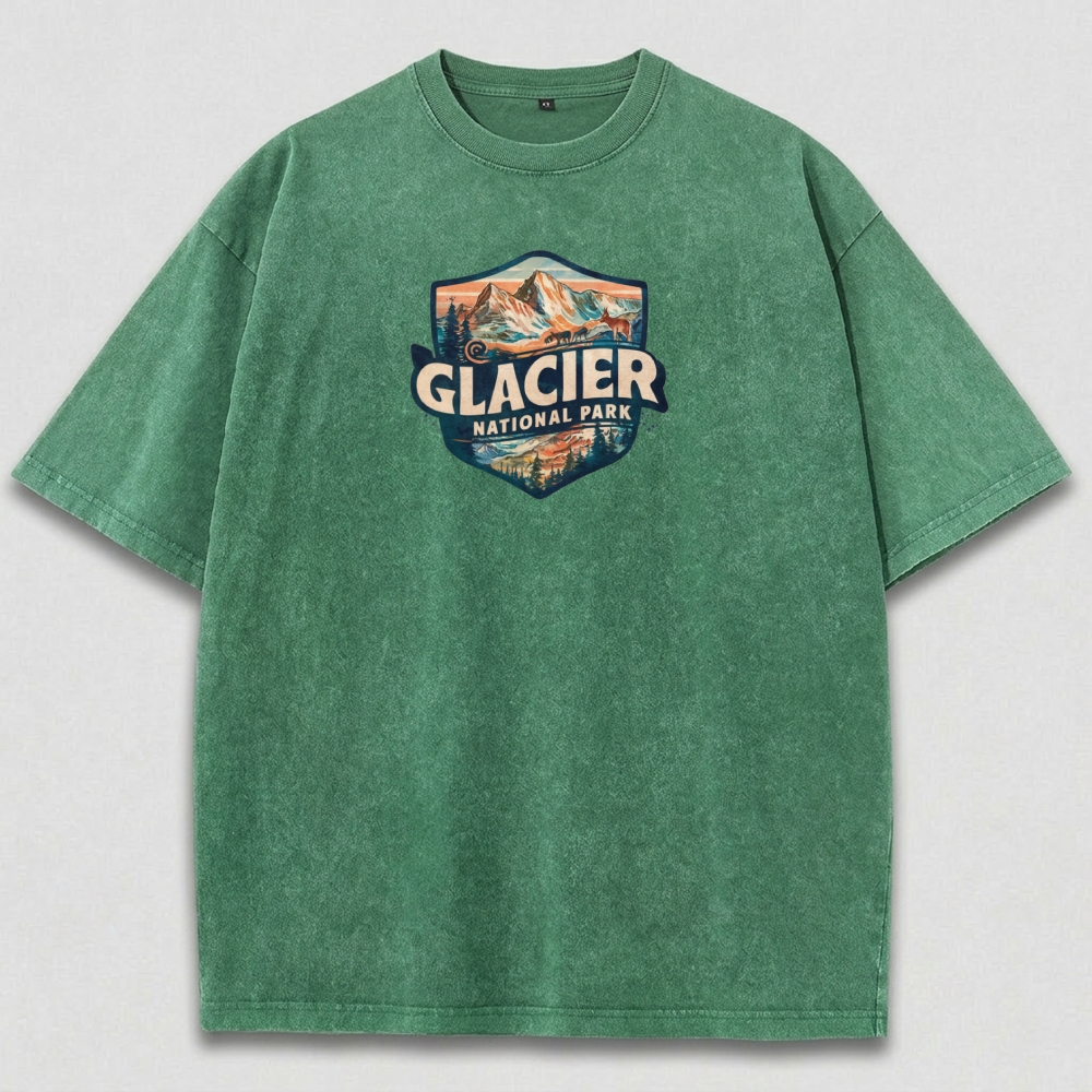 Glacier National Park Vintage Organic Cotton Trail Tee-HikeVista