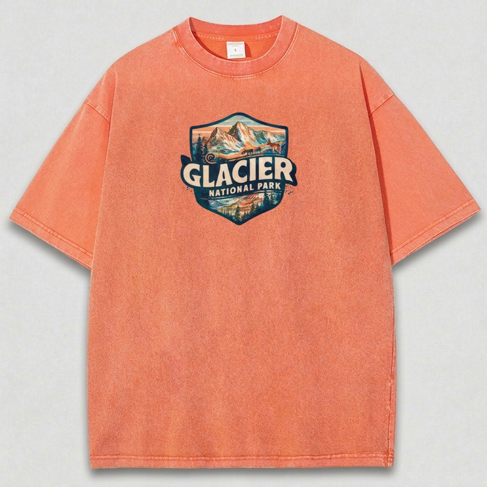 Glacier National Park Vintage Organic Cotton Trail Tee-HikeVista