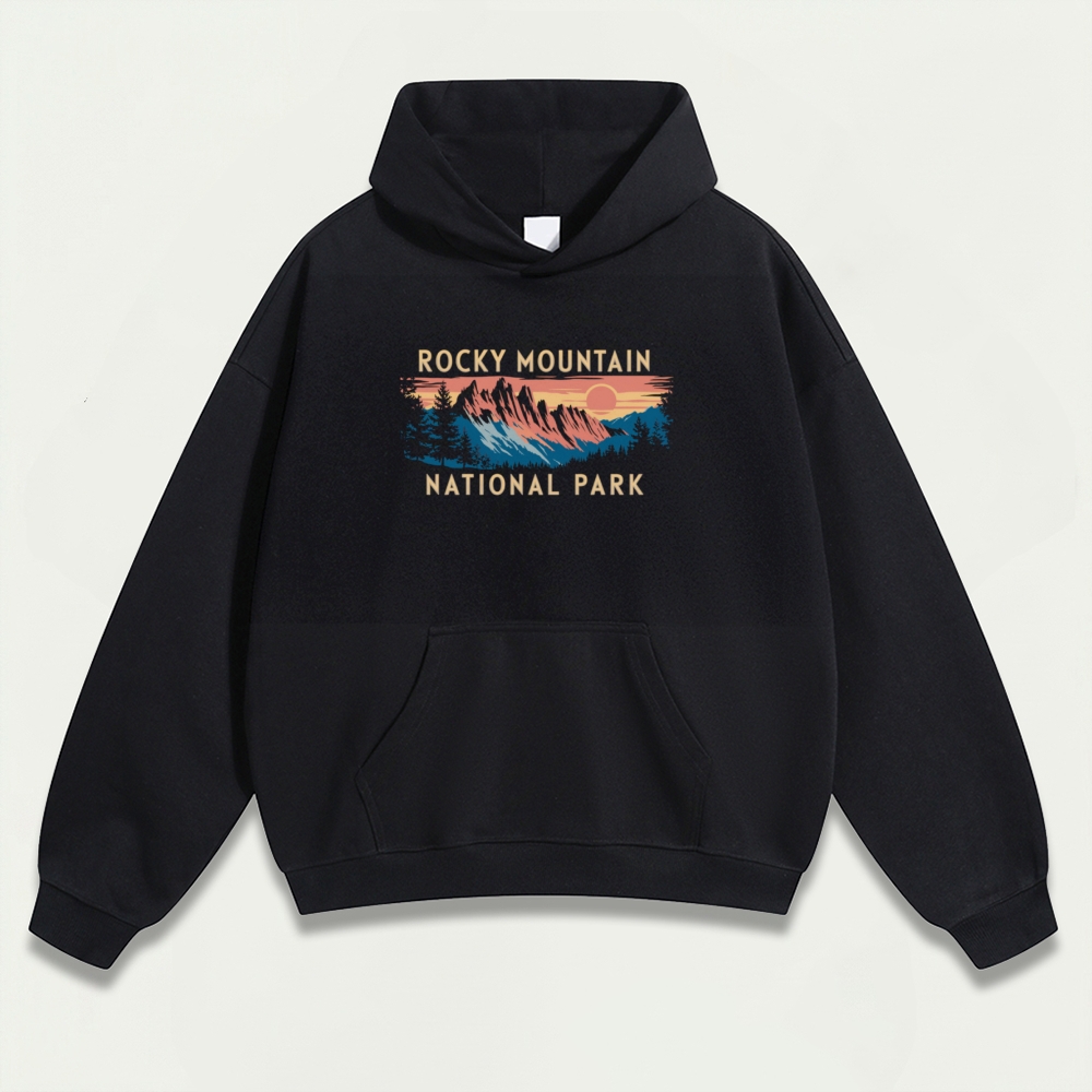 Rocky Mountains Heavyweight Trail Hoodie-HikeVista