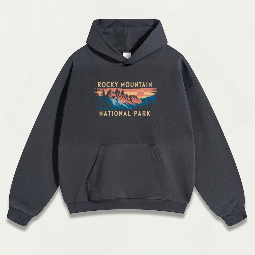 Rocky Mountains Heavyweight Trail Hoodie-HikeVista