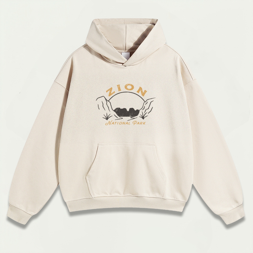 Zion National Park Heavyweight Hiking Hoodie-HikeVista