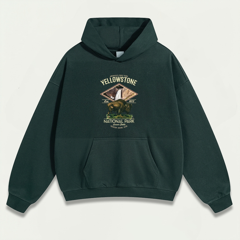 Yellowstone National Park Heavyweight Trail Hoodie-HikeVista