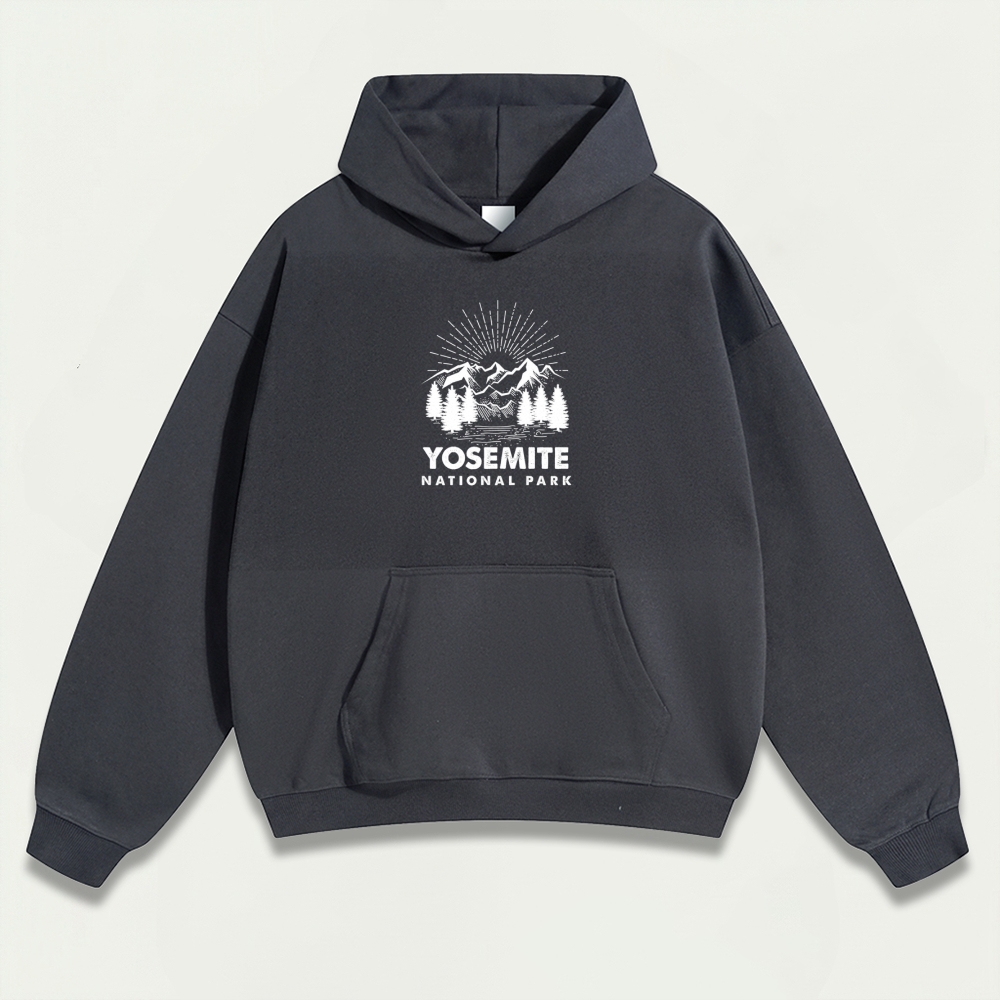 Yosemite National Park Heavyweight Hiking Hoodie-HikeVista
