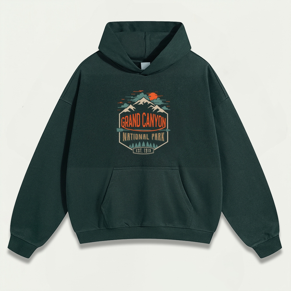 Grand Canyon National Park Heavyweight Hiking Hoodie-HikeVista