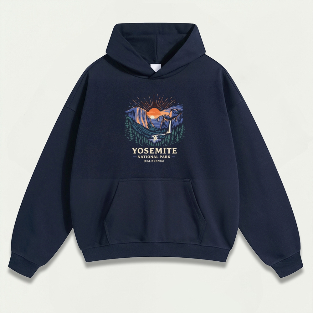Yosemite National Park Heavyweight Hiking Hoodie-HikeVista