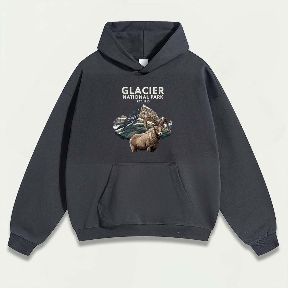 Glacier National Park Heavyweight Trail Hoodie-HikeVista