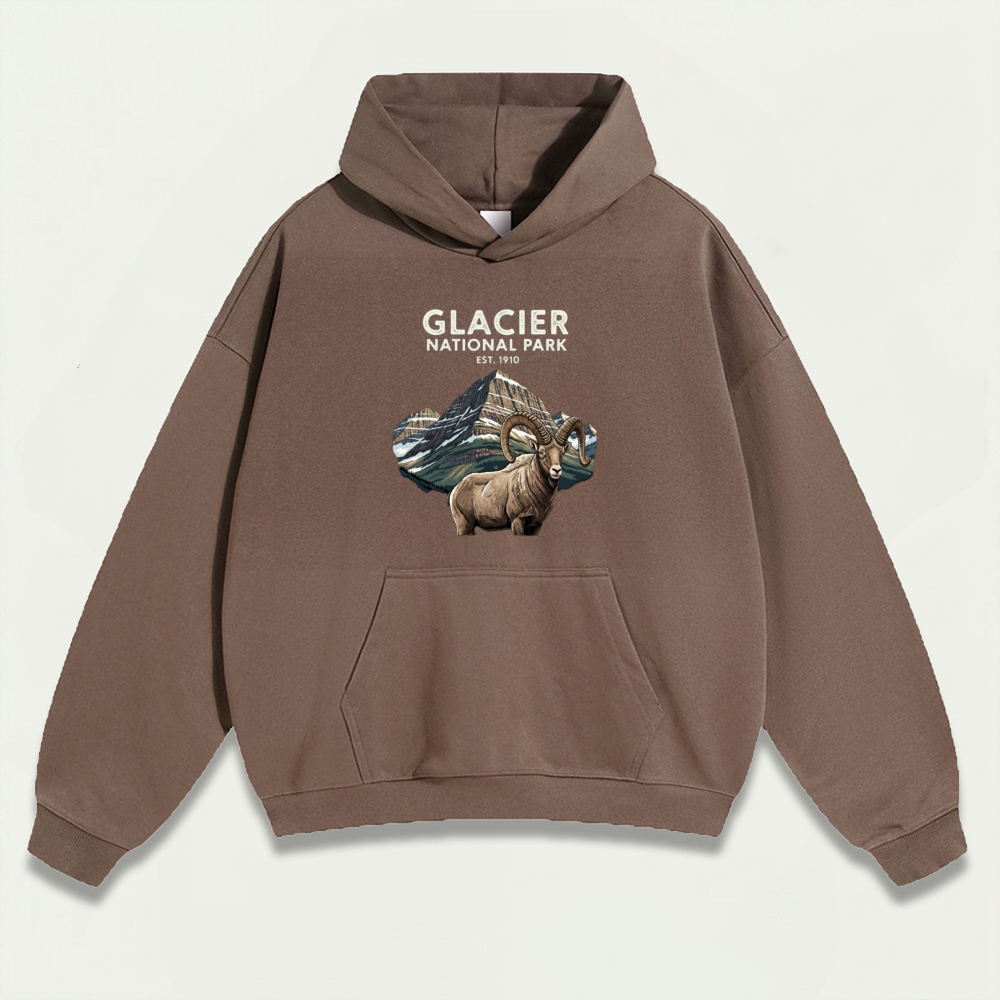 Glacier National Park Heavyweight Trail Hoodie-HikeVista