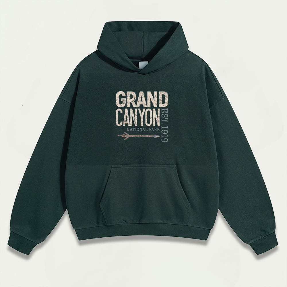 Grand Canyon National Park Heavyweight Hiking Hoodie-HikeVista