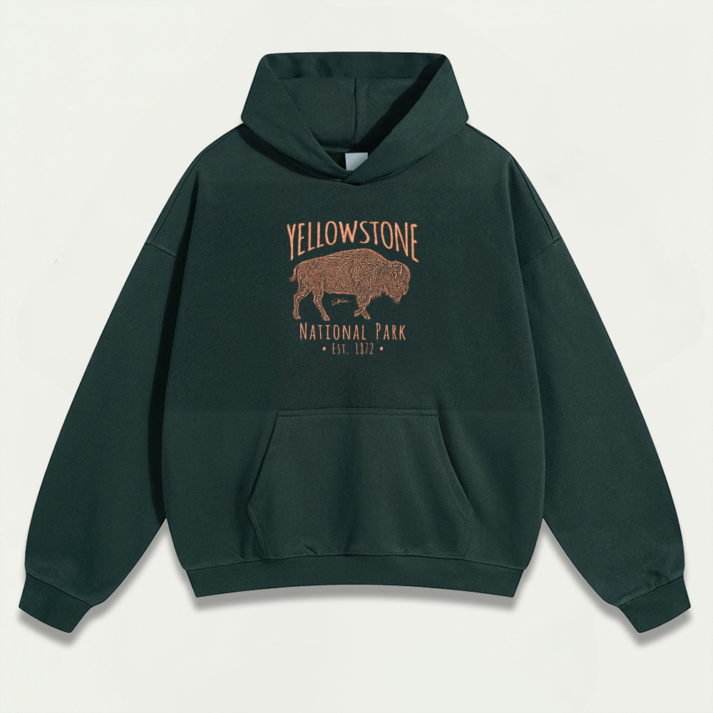 Yellowstone National Park Heavyweight Trail Hoodie-HikeVista
