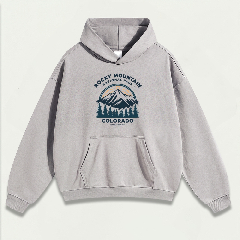 Rocky Mountains Heavyweight Trail Hoodie-HikeVista