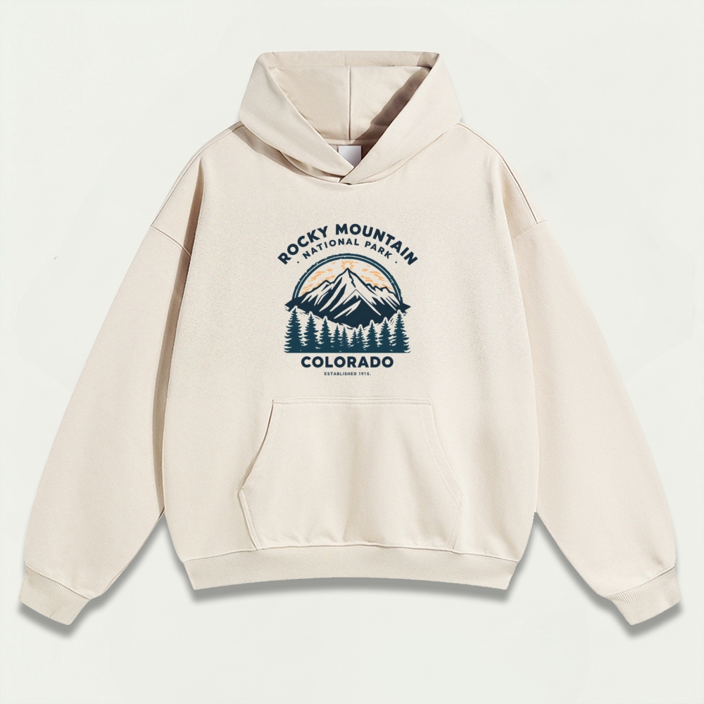 Rocky Mountains Heavyweight Trail Hoodie-HikeVista