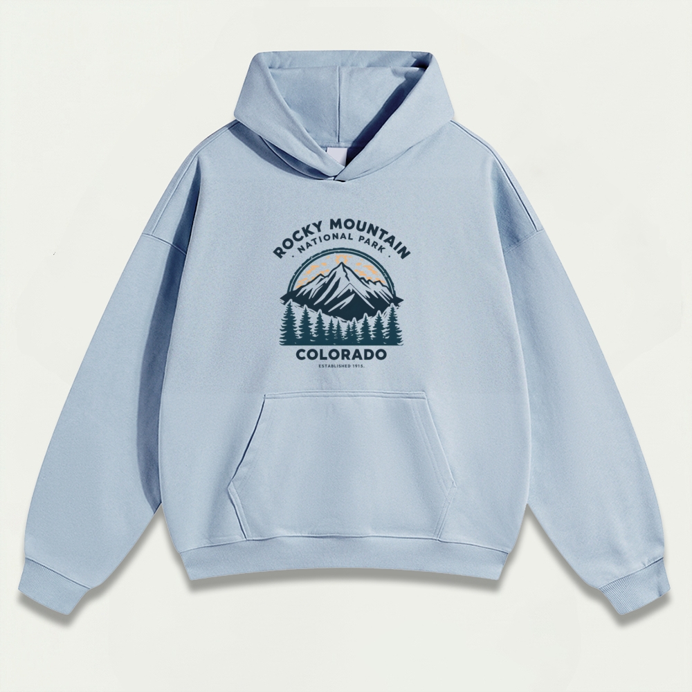 Rocky Mountains Heavyweight Trail Hoodie-HikeVista