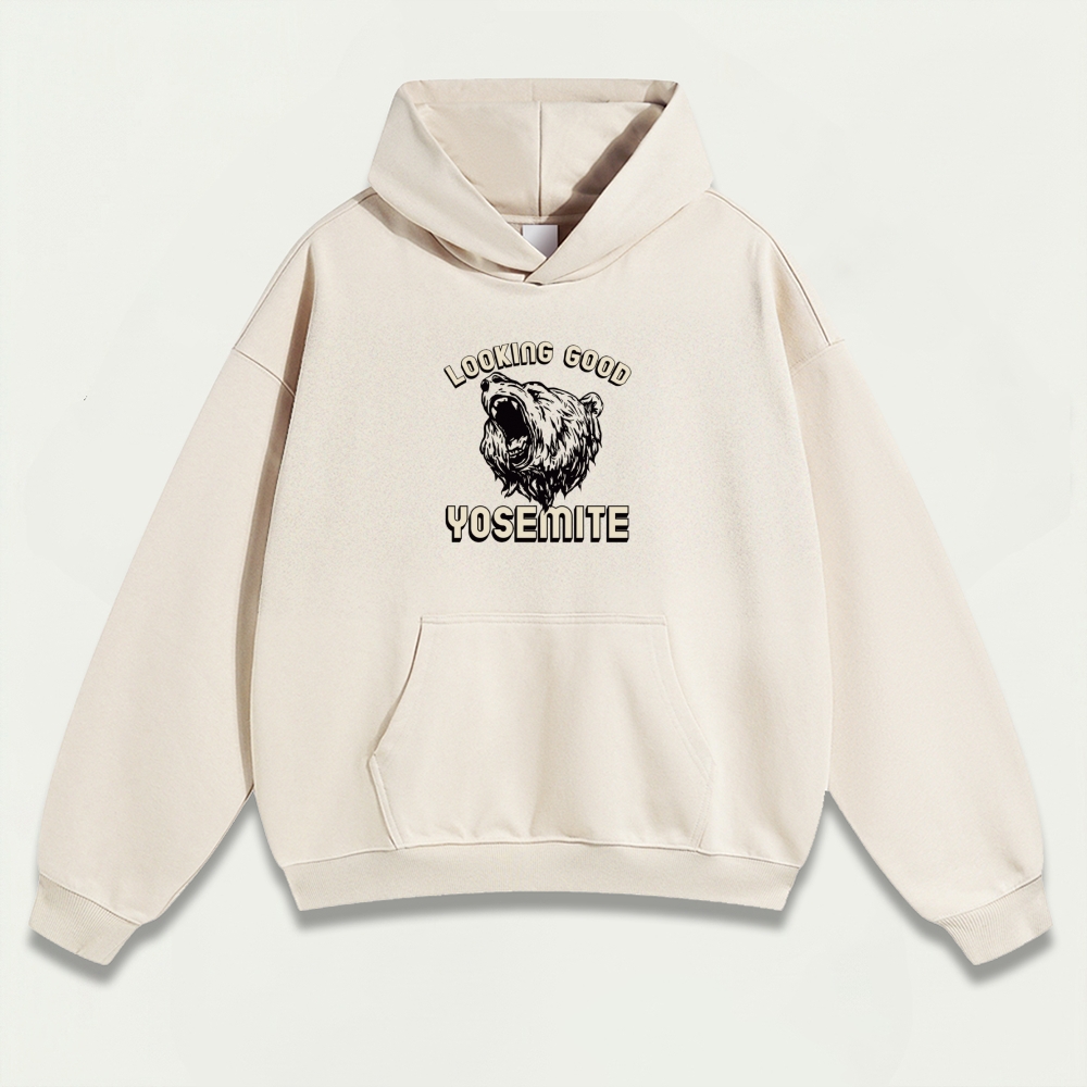 Yosemite National Park Heavyweight Bear Hoodie-HikeVista